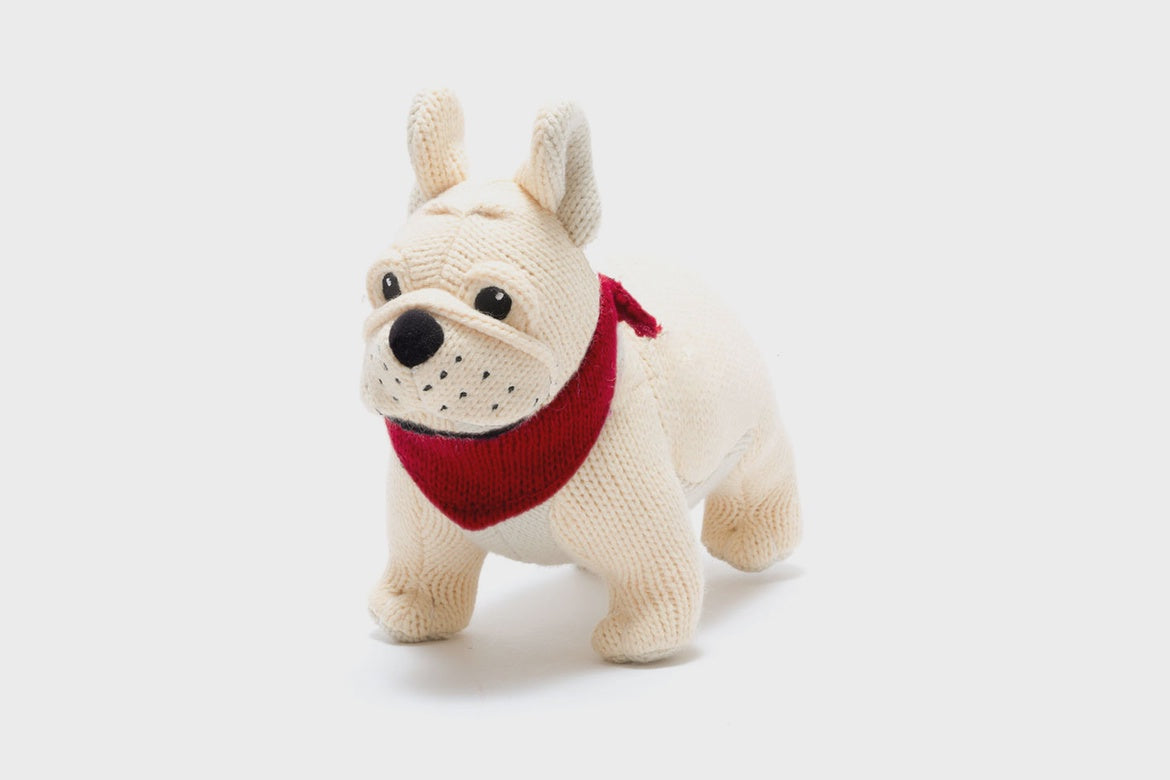 Knitted French Bulldog Plush Toy