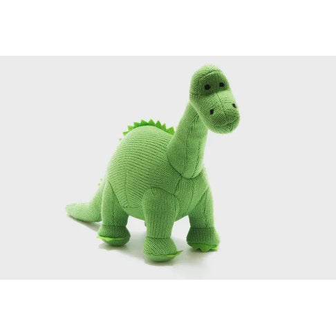 Knitted Dinosaur Plush Toy - Green Diplodocus