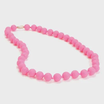Jane Teething Necklace - Punchy Pink