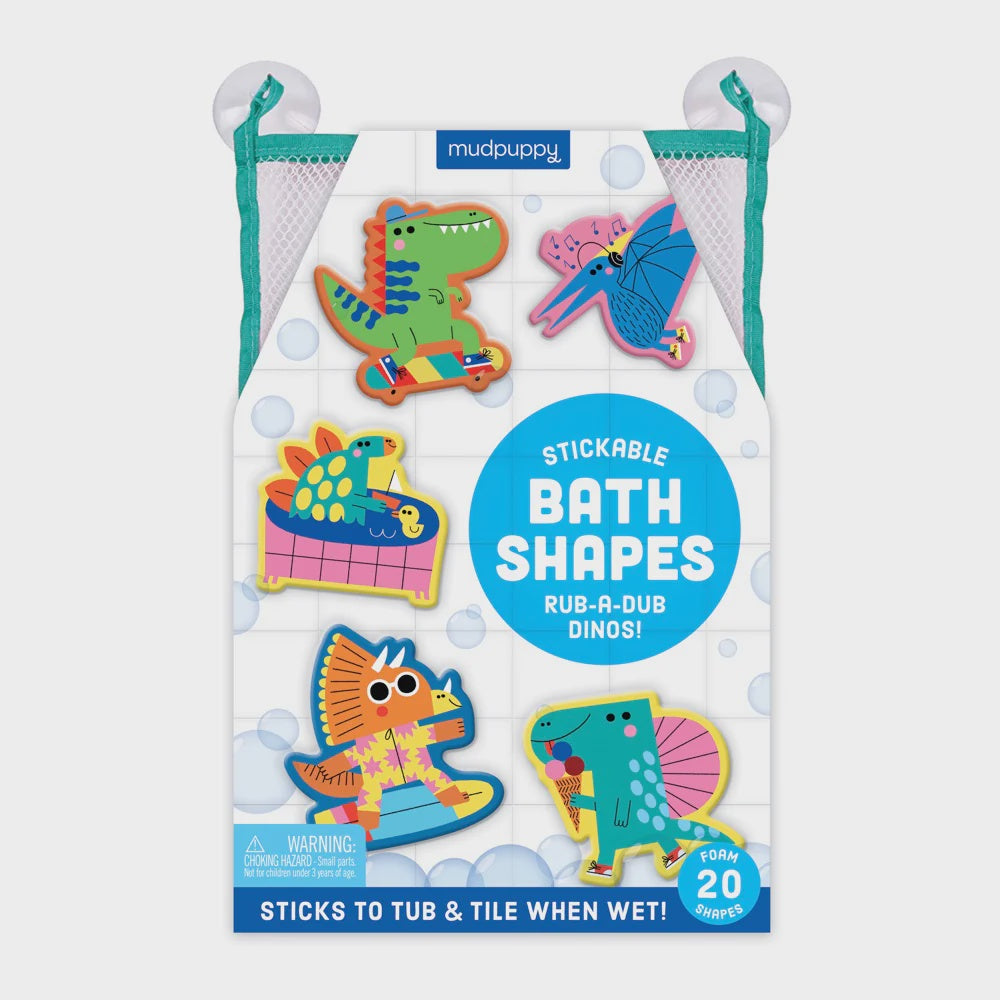 Stickable Bath Shapes - Rub-a-Dub Dinos