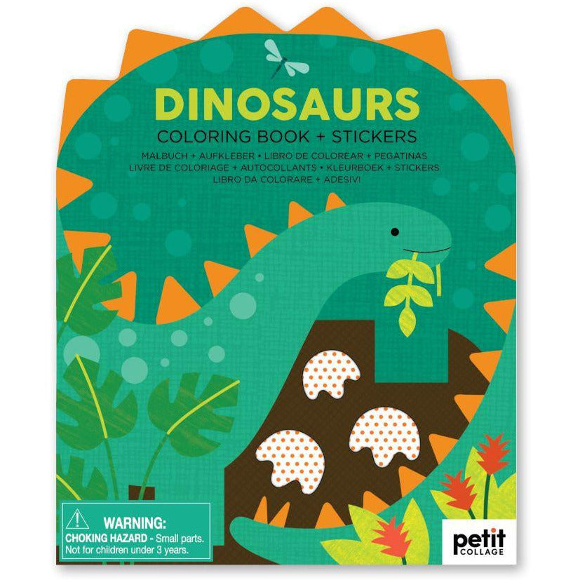 Coloring Book + Stickers:  Dinosaurs