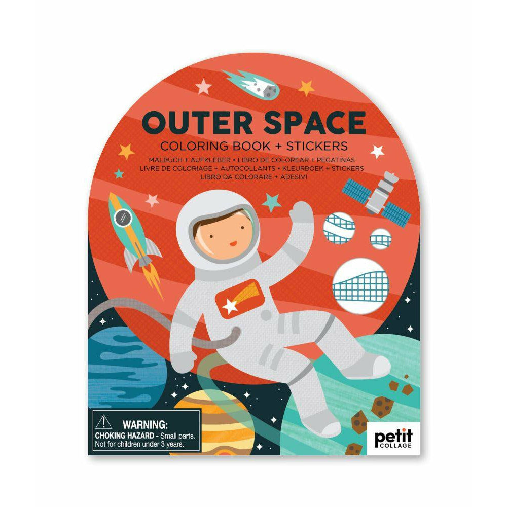 Coloring Book + Stickers: Outer Space