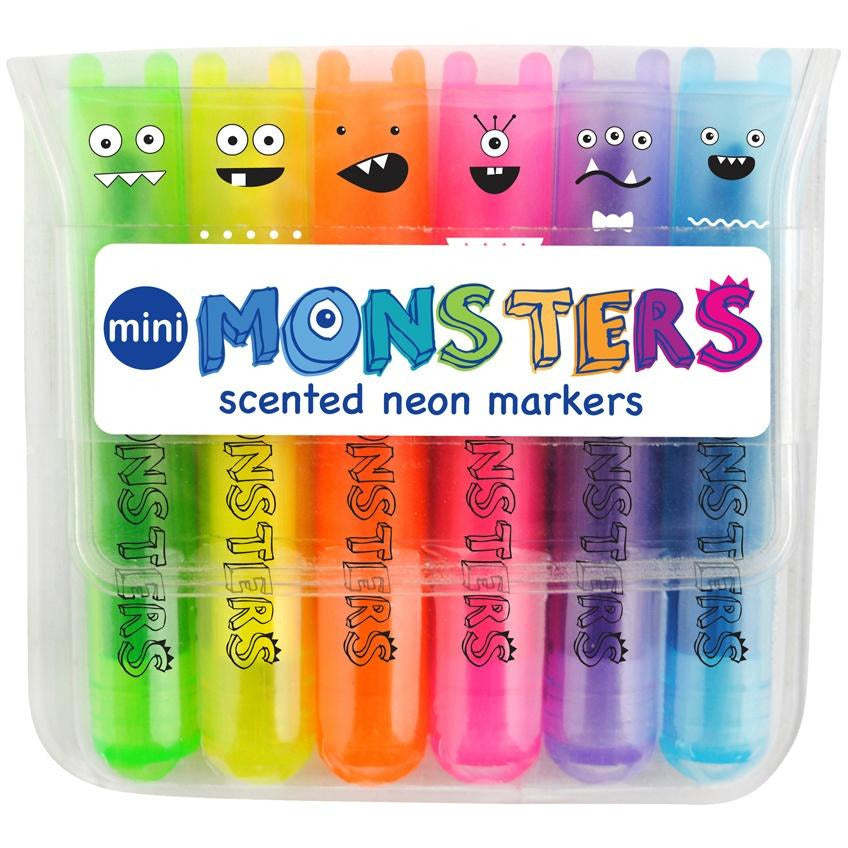 Mini Monster Scented Neon Markers - Magpiekids