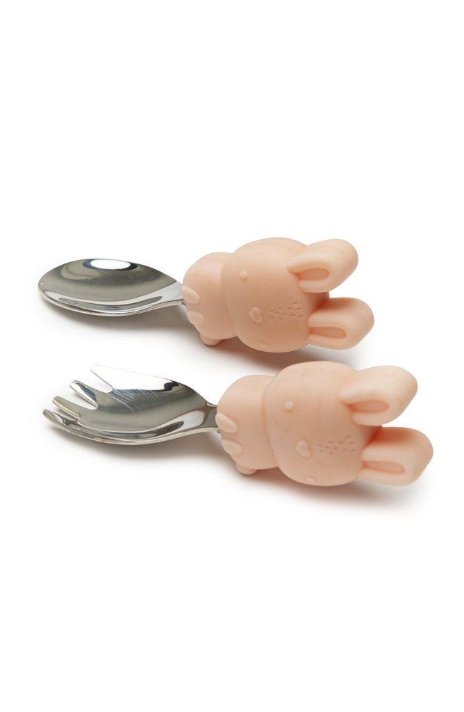 Learning Spoon & Fork Set - Bunny