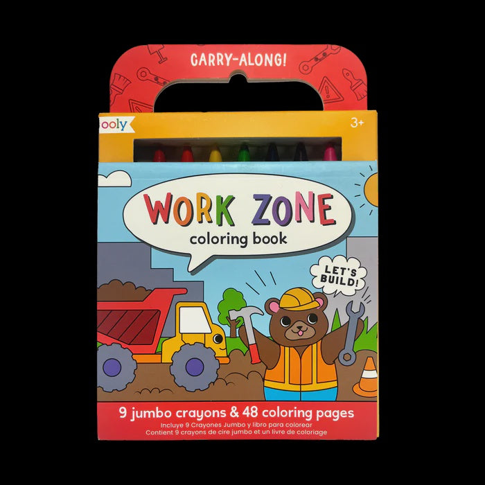 Carry Along Coloring Book Set - Work Zone