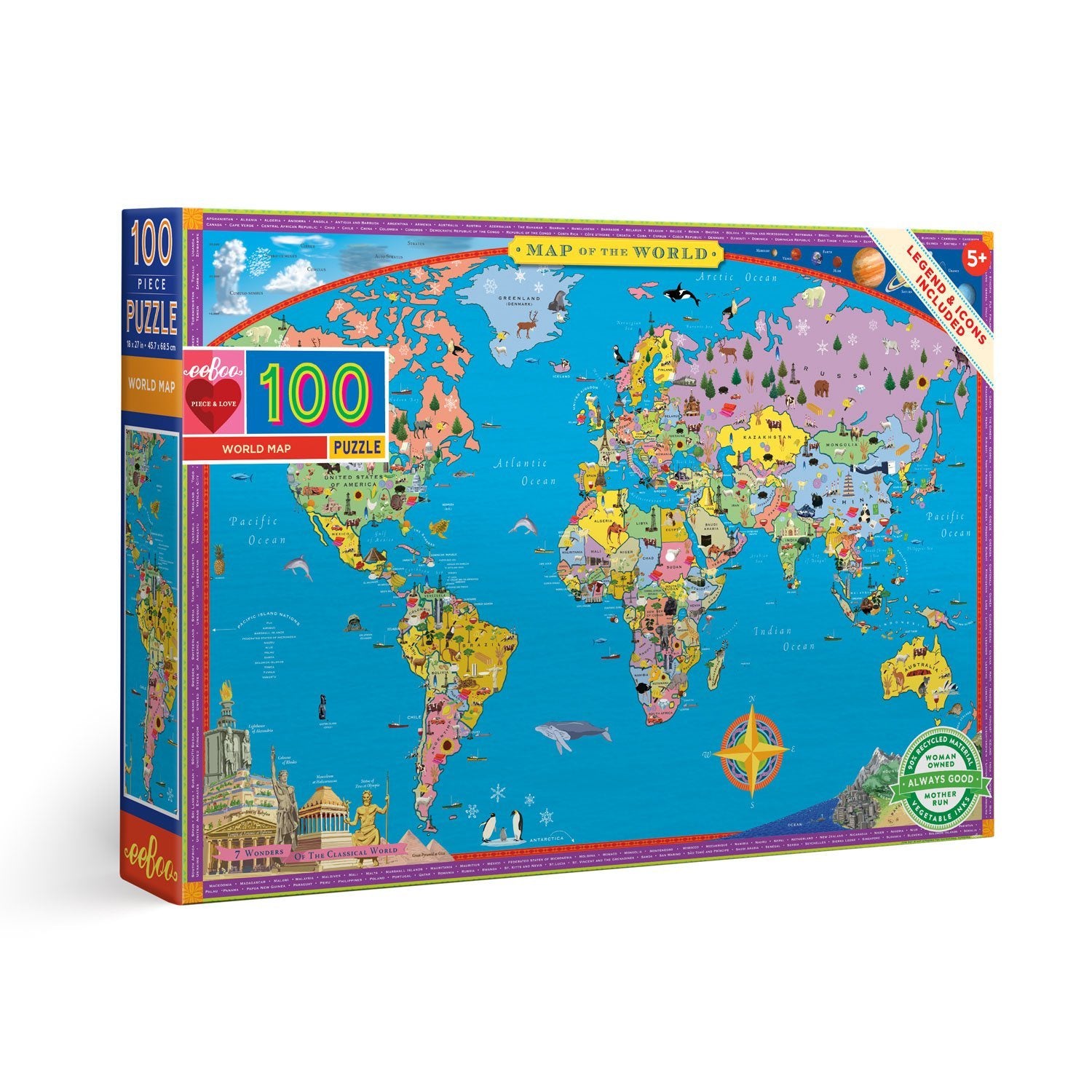 100 Piece Puzzle - World Map