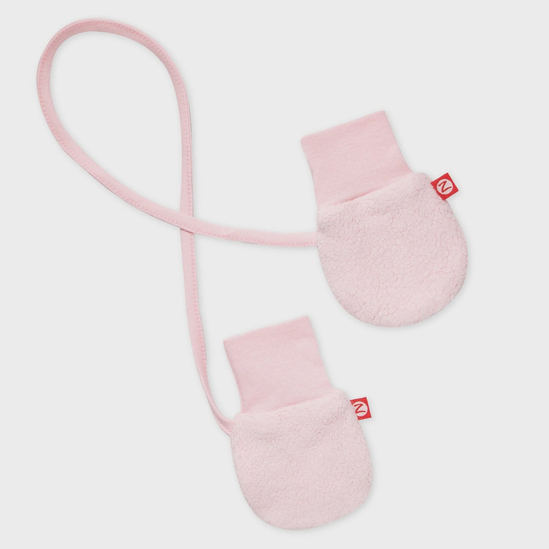 Cozie Fleece Baby Mittens - Baby Pink