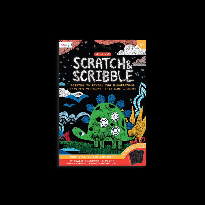 Mini Scratch & Scribble Art Kit - Dino Days