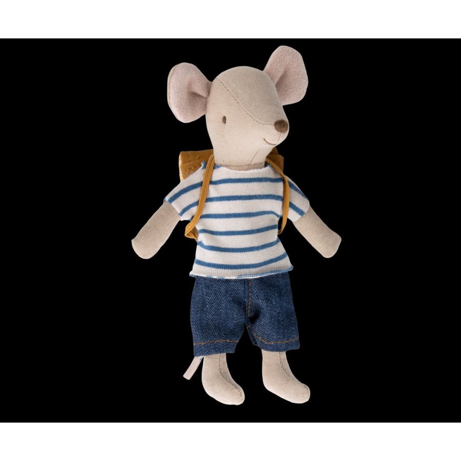 Tricycle Mouse - Big Brother - Denim & Stripes w/Backpack