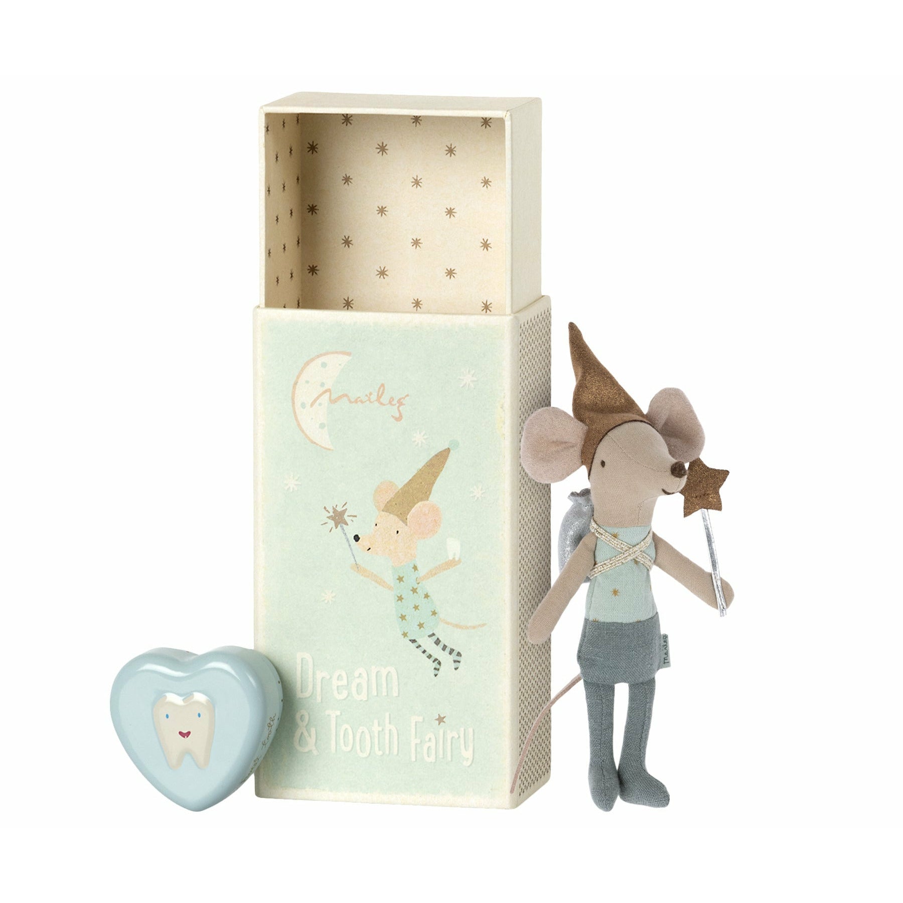 Tooth Fairy Mouse in Box - Blue