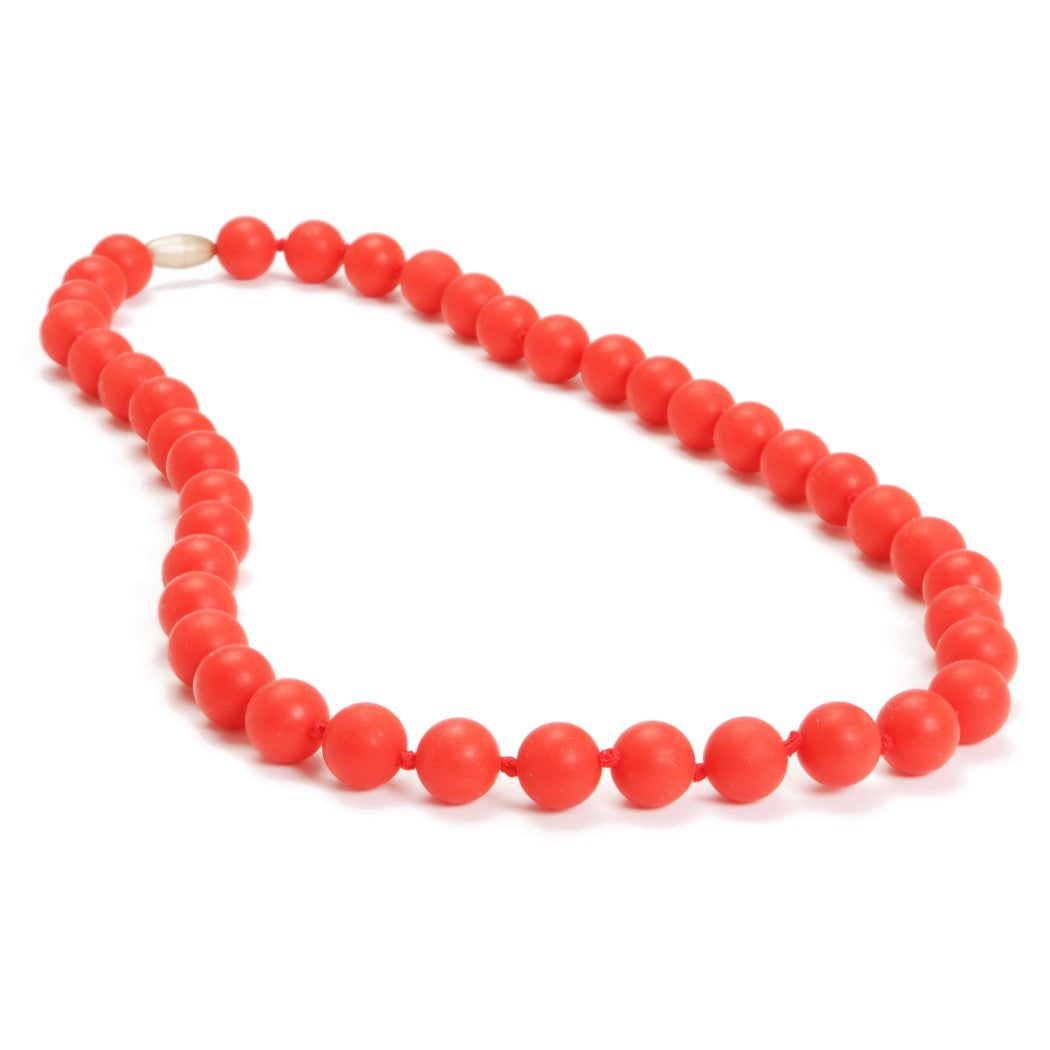 Jane Teething Necklace - Cherry Red