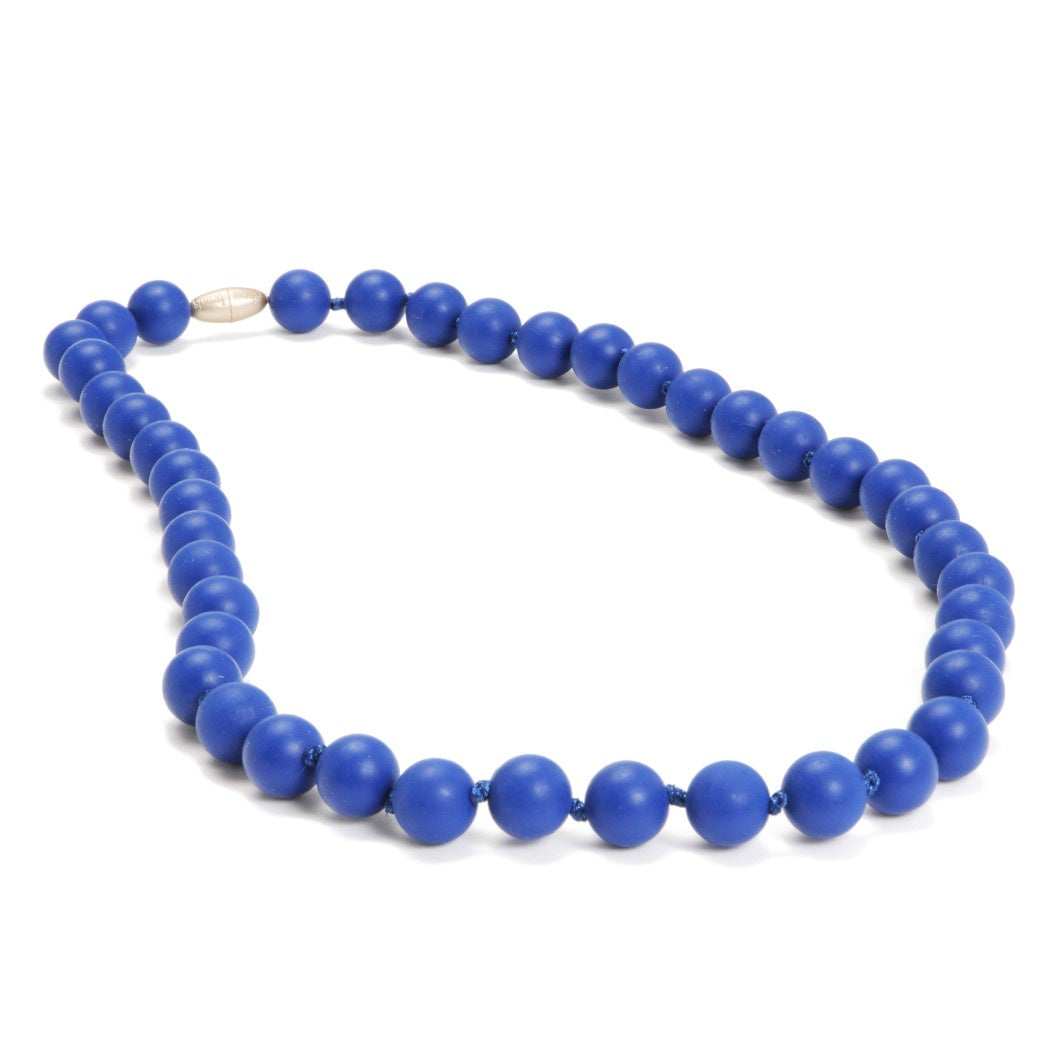 Jane Teething Necklace - Cobalt Blue