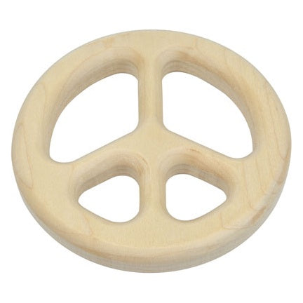 Wooden Teether - Peace Sign