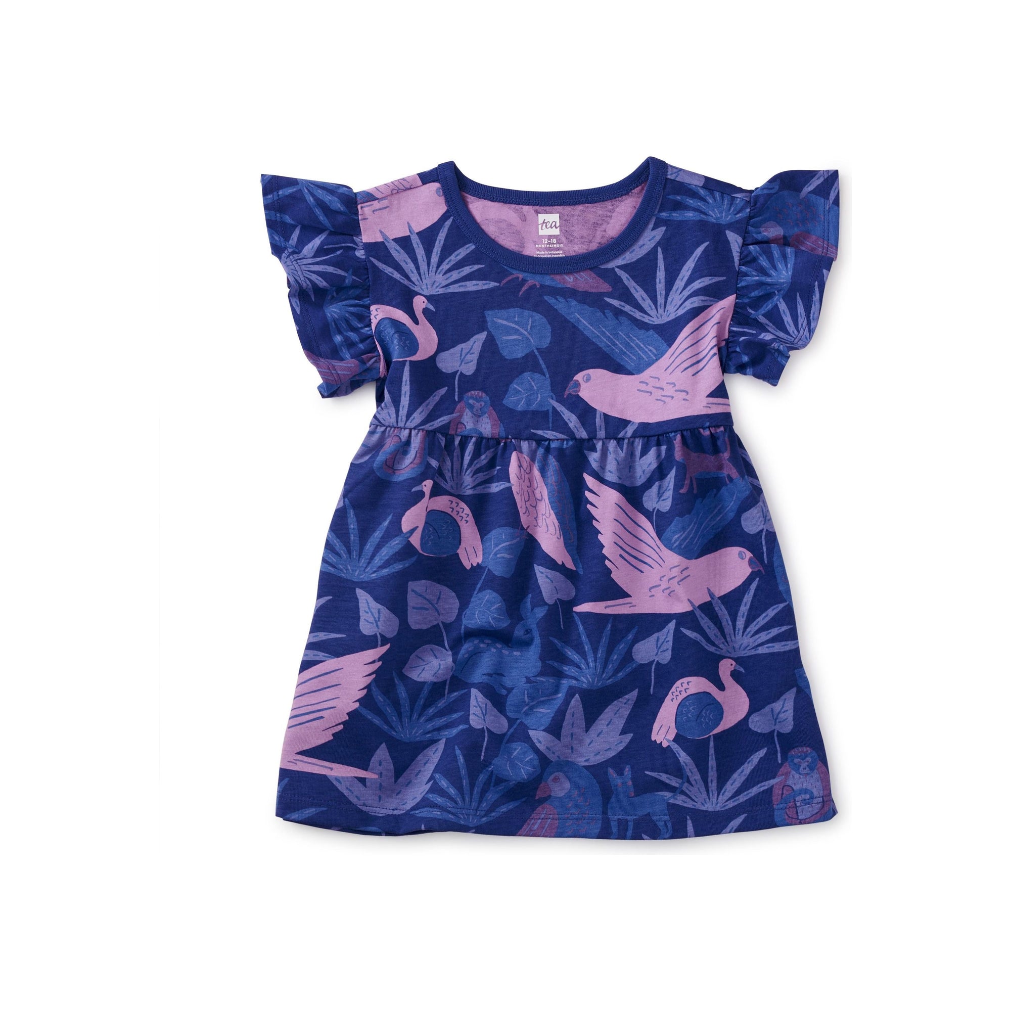 Ruffle Sleeve Baby Dress - Frida's Animals