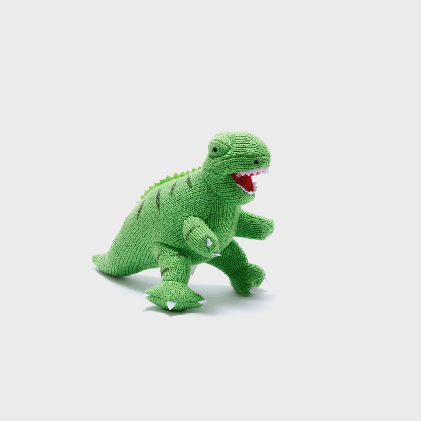 Knitted Dinosaur Plush Toy - Green T-Rex
