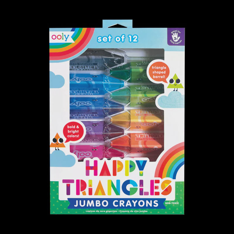 Happy Triangle Jumbo Crayons - Set of 12