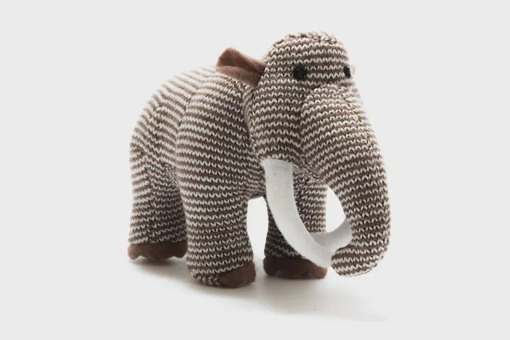 Knitted Woolly Mammoth Baby Rattle