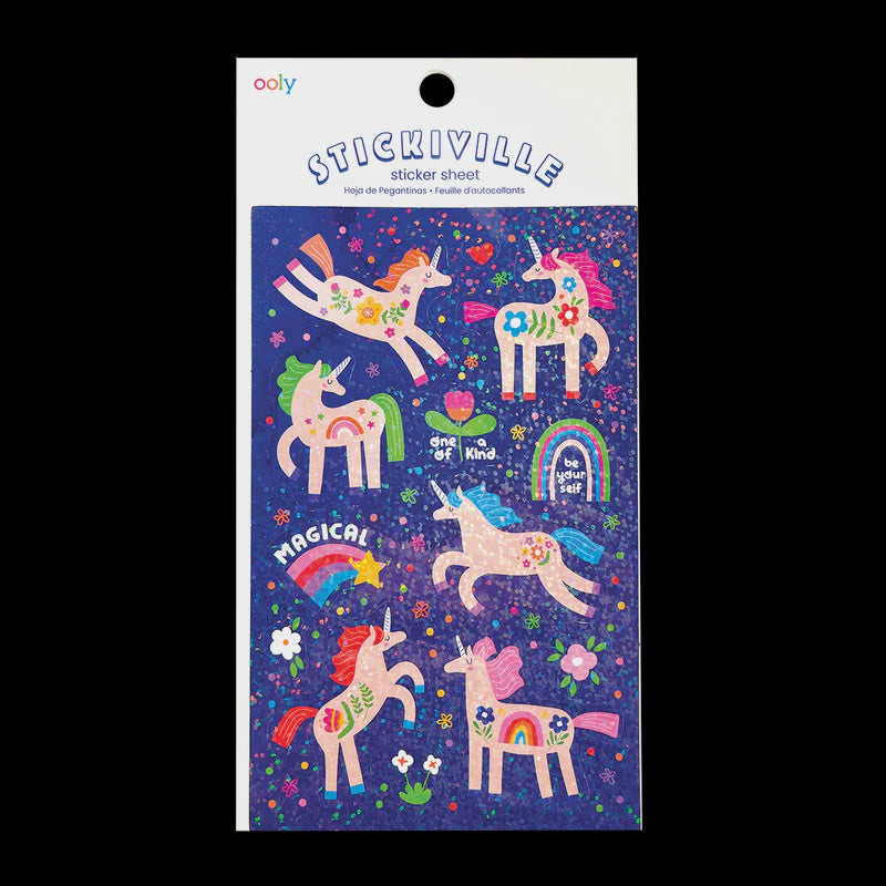 Stickiville Stickers - Magical Unicorns (Holographic Glitter)