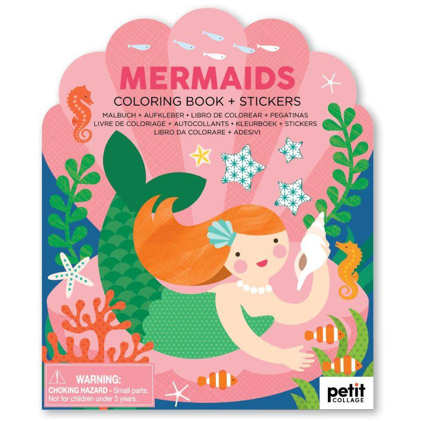 Coloring Book + Stickers:  Mermaids