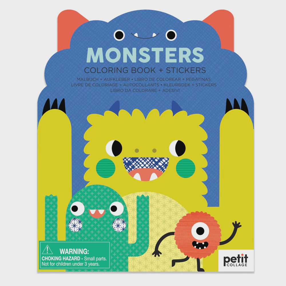 Coloring Book + Stickers: Monsters