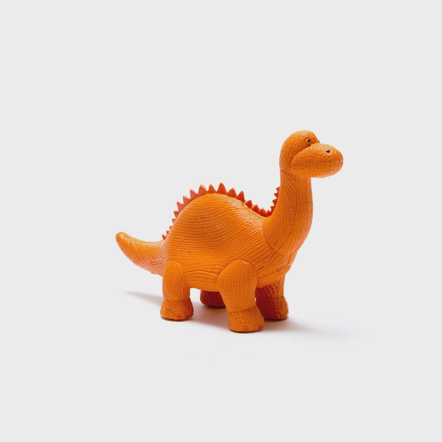 Natural Rubber Dinosaur Toy - Orange Diplodocus