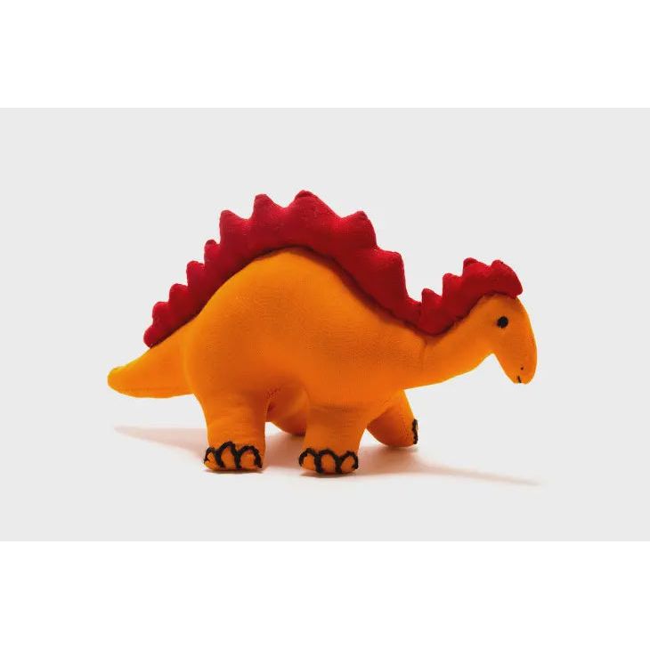 Cotton Dinosaur Plush Toy - Orange Stegosaurus