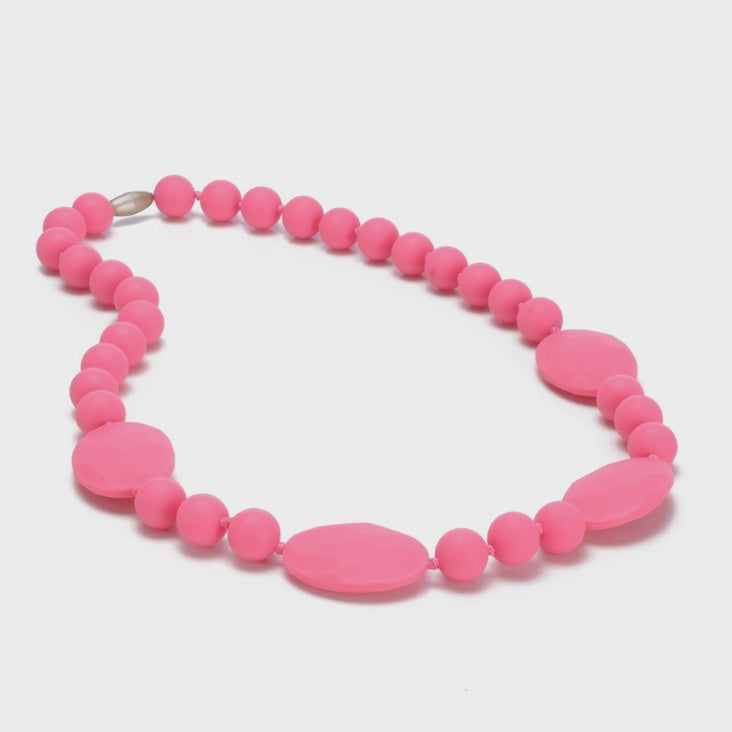 Perry Teething Necklace - Punchy Pink