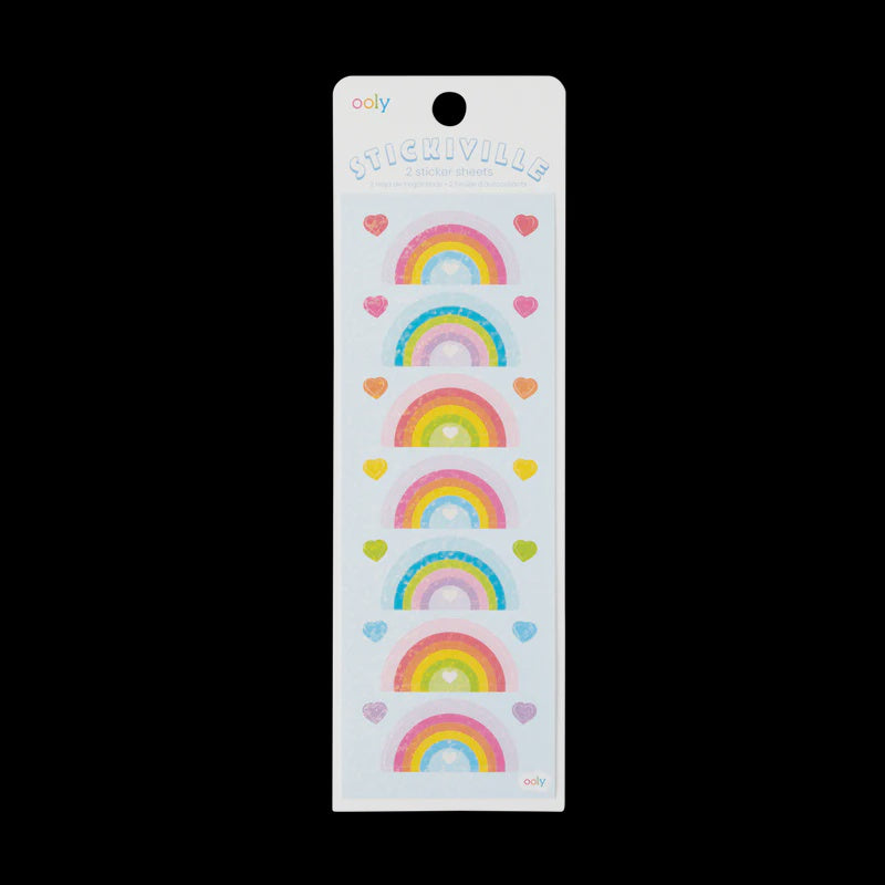 Stickiville Stickers - Rainbow Love (Holographic Glitter)
