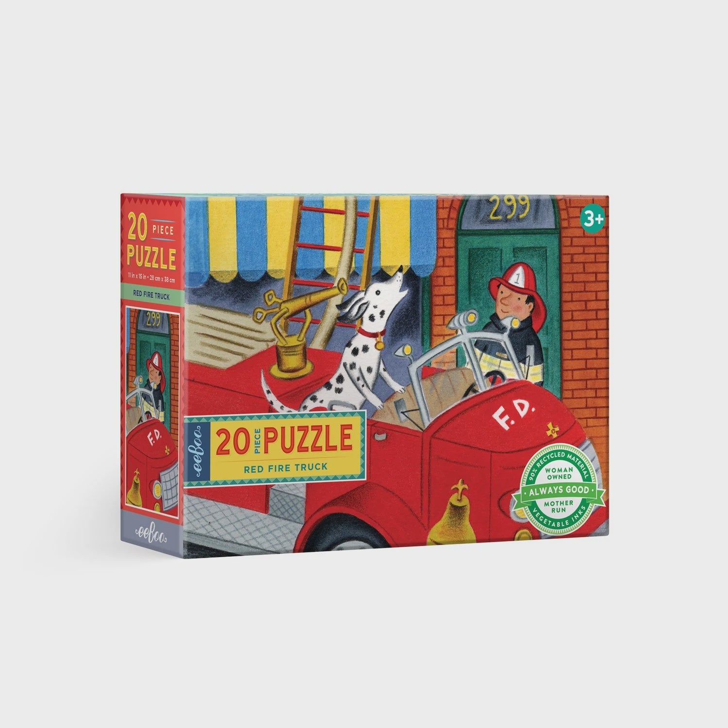 20 Piece Big Puzzle - Red Fire Truck