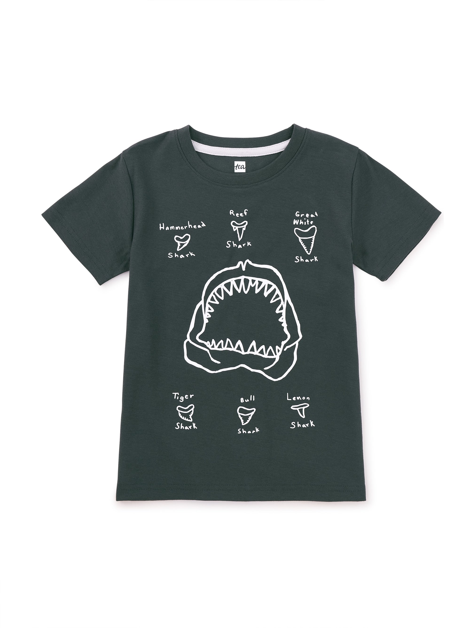 Shark Tooth Graphic Tee - Iron