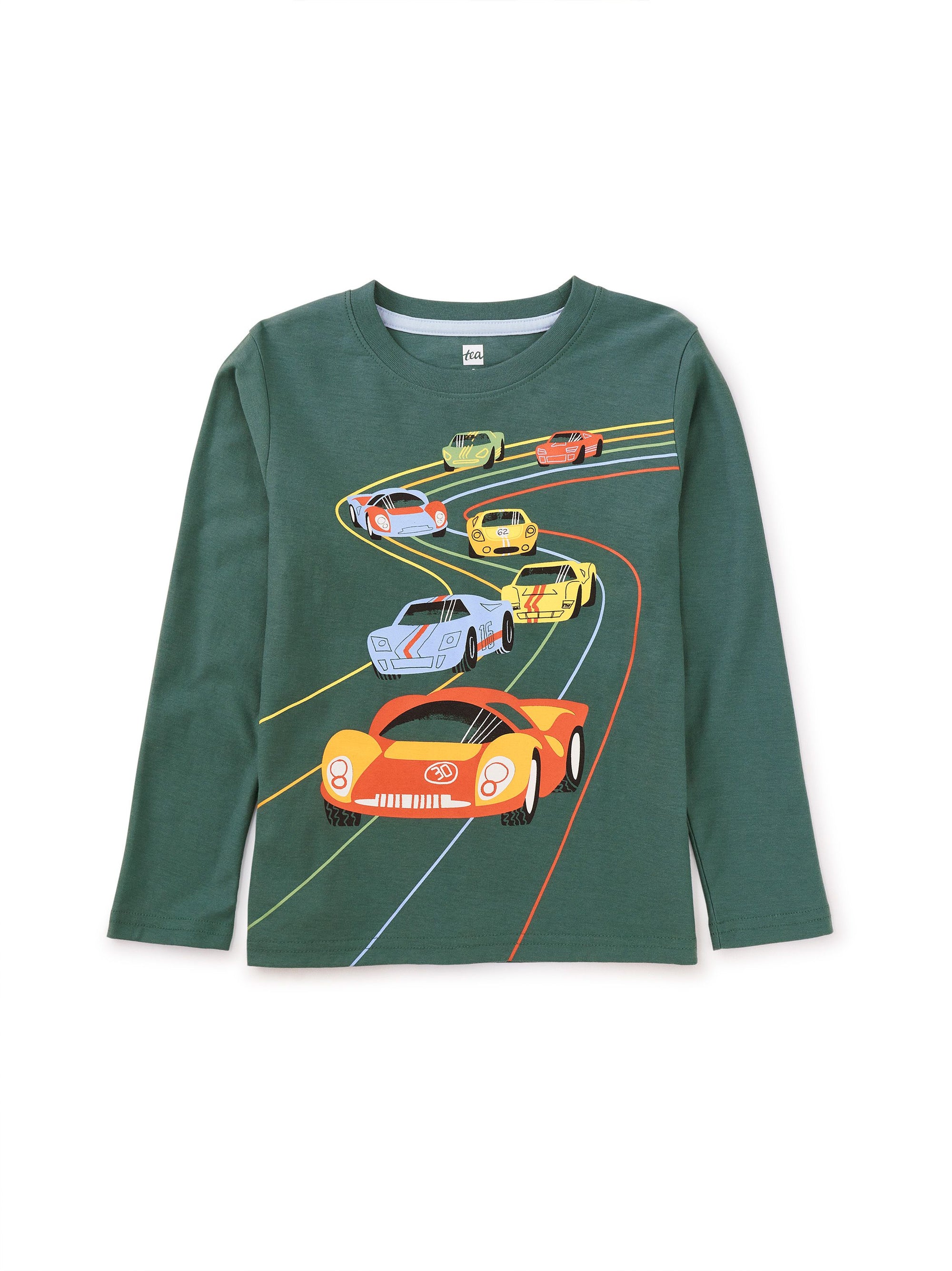 Le Mans Race Graphic Baby Tee - Silver Pine