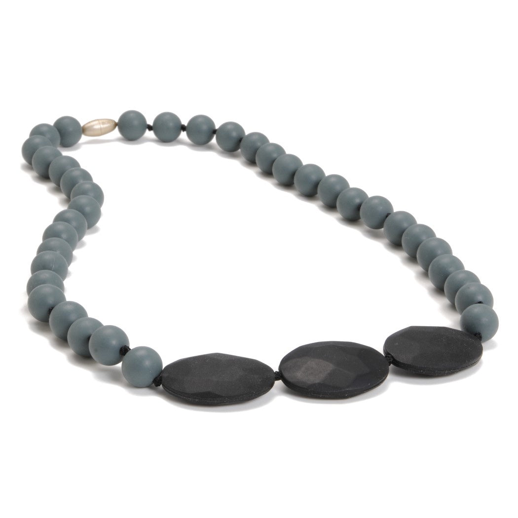 Greenwich Teething Necklace - Stormy Grey