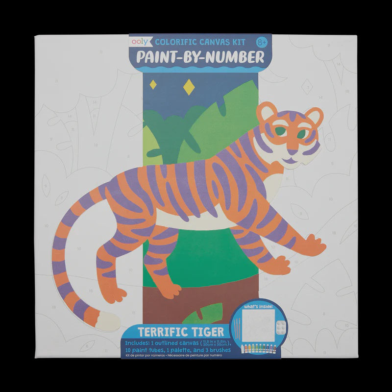 Colorific Canvas Paint by Number Kit: Terrific Tiger