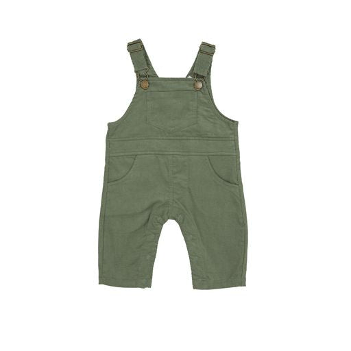 Classic Corduroy Baby Overalls - Oil Green