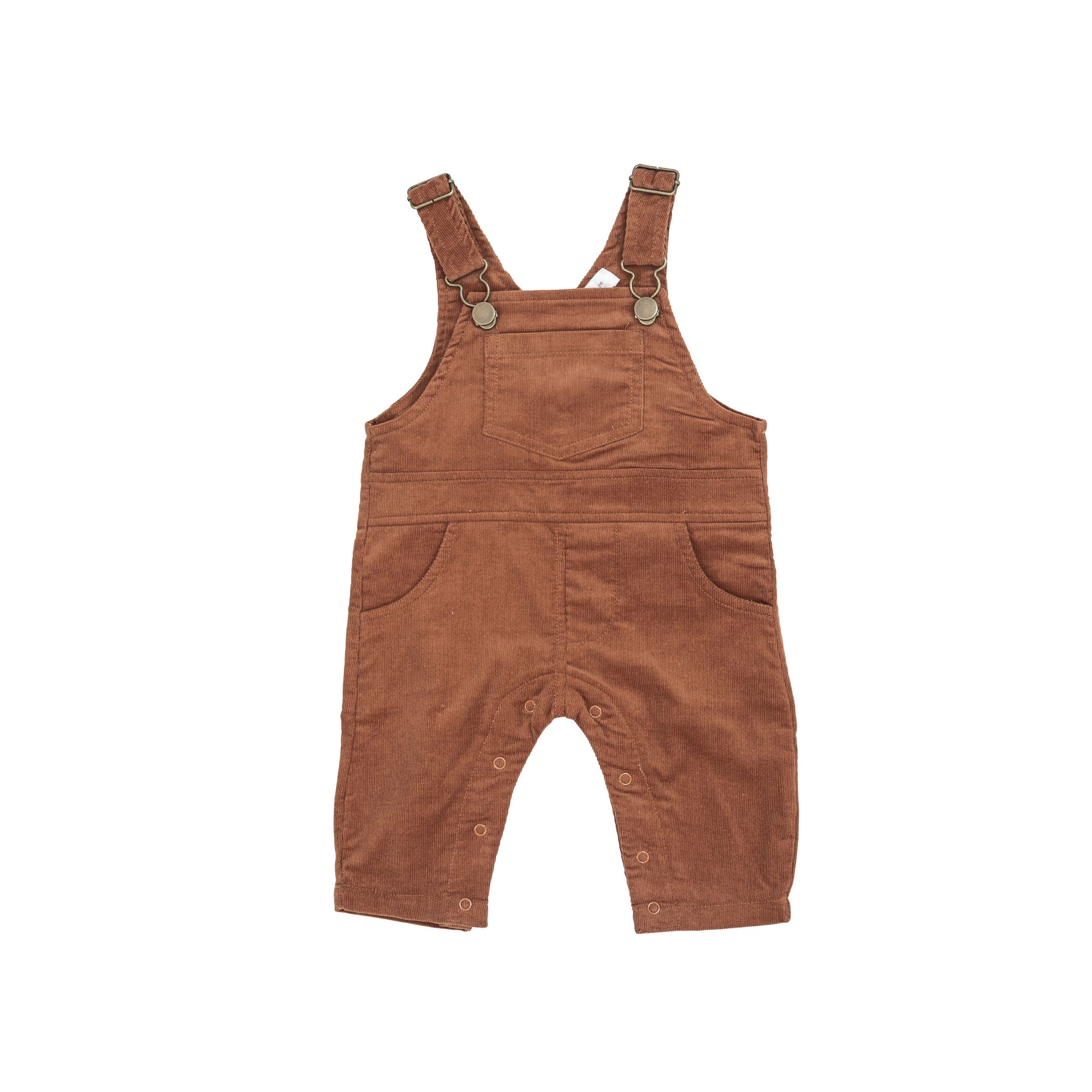 Classic Corduroy Baby Overalls - Amber Brown