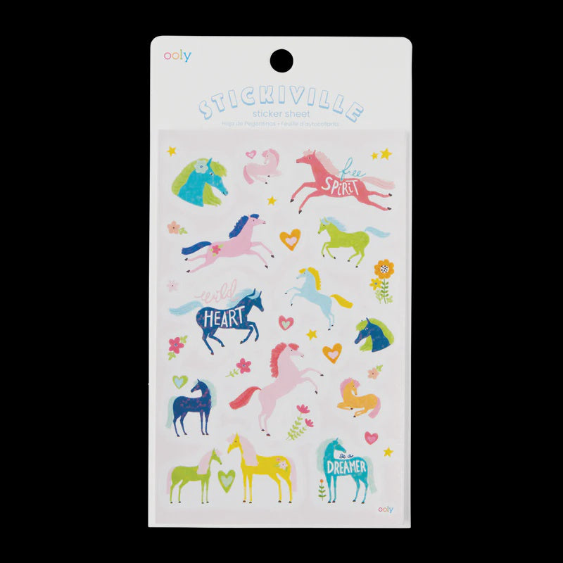 Stickiville Stickers - Wild Horses (Holographic Glitter)