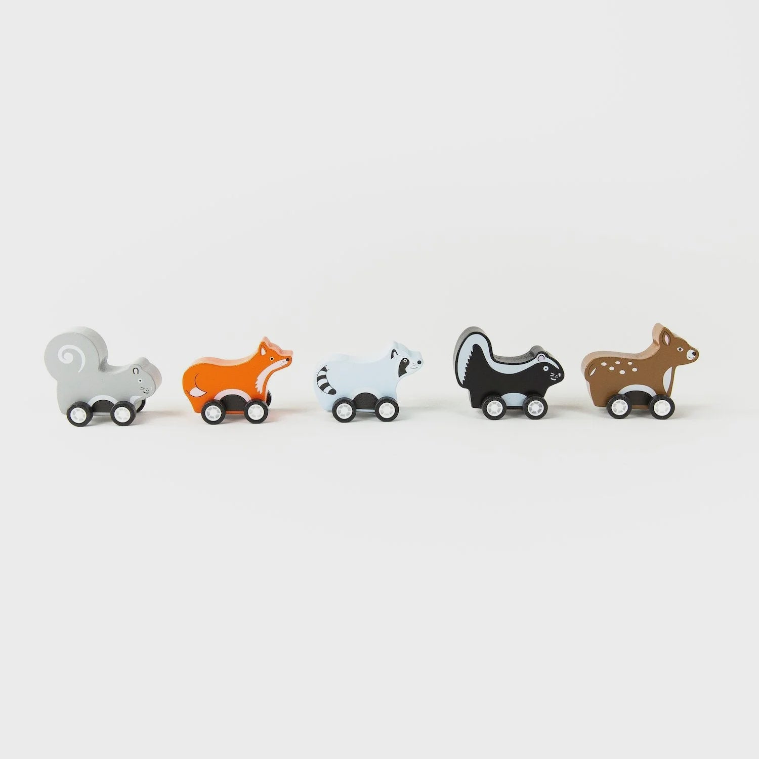 Wooden Pull-Back Racers - Woodland Animals